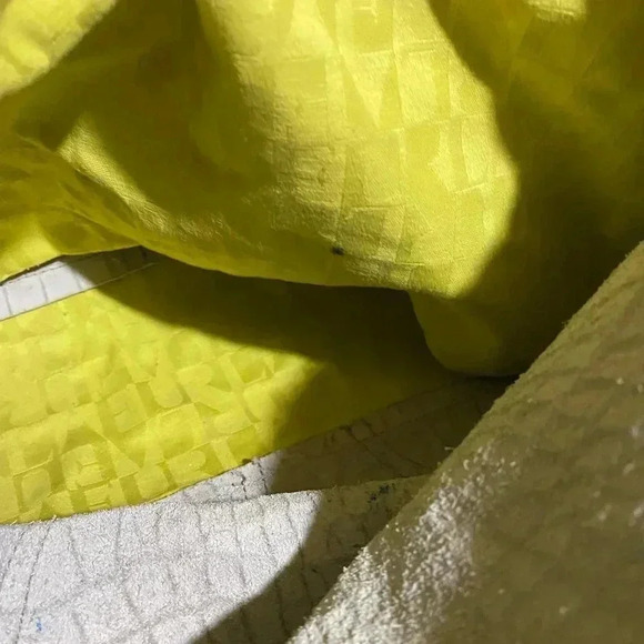 Furla beige embossed leather satchel handbag - Picture 10 of 13